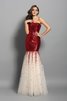 Robe de soirée longue naturel manche nulle d'épaule asymétrique de sirène - 1