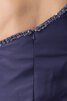 Perlenbesetztes Chiffon drapiertes Ein Schulter knielanges Cocktailkleid - 5