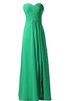 Abito da Damigella Cerniera Cuore A-Line A Terra in Chiffon con Piega - 6