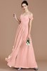 Prinzessin Chiffon Ärmelloses Schulterfreier Ausschnitt Bodenlanges Brautjungfernkleid - 27