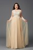 A Linie Empire Taille Anständiges Bodenlanges Ballkleid für Mollige - 1