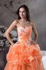 Robe de quinceanera de col en cœur avec fleurs decoration en fleur de lotus de mode de bal - 8