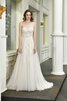 Robe de mariée joli boutonné de traîne courte fermeutre eclair intemporel - 8