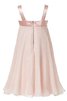 Abito da Cerimonia Bambini con Fiore Naturale A-Line in Chiffon Senza Maniche - 2