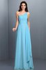 Robe demoiselle d'honneur longue de princesse avec zip avec chiffon ligne a - 3