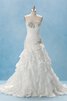 Abito da Sposa a Sala Spazzola Treno Senza Vita sensuale All Aperto con Perline - 1