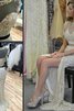 Zweistück Meerjungfrau Stil Paillettenbesetztes natürliche Taile bodenlanges sexy Abendkleid - 2