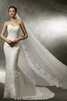 Robe de mariée col en forme de cœur captivant longue romantique discrete - 4
