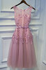 Robe de cocktail col en bateau rêveur avec zip décontracté romantique - 2