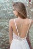 Robe de mariée classique avec sans manches col en bateau de traîne courte avec chiffon - 2