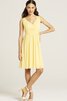 Robe demoiselle d'honneur bref v encolure avec sans manches ligne a - 1