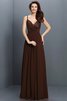 Robe demoiselle d'honneur longue a-ligne de col en v avec sans manches de princesse - 9