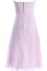 Abito da Damigella con Festone con Fiore A-Line Naturale stravagante senza spalline - 2