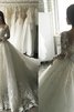 Abito da sposa lusso con ricamo allacciato giunonico con perline pudica - 1