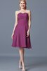 Elegante Vestido de Dama de Honor de Botón de Volantes Adorno de Hasta la Rodilla - 1