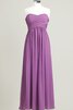 Robe demoiselle d'honneur plissé longue de col en cœur ruché - 6