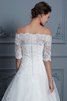 Robe de mariée d'epaule ajourée frappant en 1/2 manche balancement romantique - 8