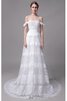 Abito da sposa meravigliosa senza maniche largo bretelle a-line in tulle cerniera - 1