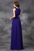 Natürliche Taile Ärmelloses A-Line Anständiges Brautjungfernkleid aus Chiffon - 30