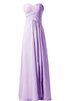 Abito da Damigella Cerniera Cuore A-Line A Terra in Chiffon con Piega - 3