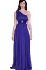 Robe demoiselle d'honneur plissé long en chiffon de traîne courte avec sans manches - 2