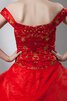 Perlenbesetztes schulterfrei pick up Duchesse-Linie gesticktes Quinceanera Kleid - 2