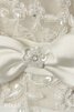 Langärmeliges Tüll Chiffon bodenlanges Brautkleid mit Bordüre aus Satin - 5