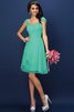 Abito da Damigella in Chiffon con Piega Conotta A-Line Principessa - 15