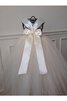 Ärmelloses Tüll knielanges Blumenmädchenkleid mit Schleife mit Gürtel - 5