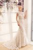 Abito da Sposa largo con Applique con Fusciacca Elegante Cappellino con Nastro - 1