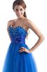 Vestido de Noche de Largo de Escote Corazón de Abalorio de Sin mangas - 3