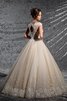 Robe de mariée plissage naturel de mode de bal en organza decoration en fleur - 2