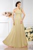 Chiffon Prinzessin Bodenlanges Brautjungfernkleid mit Plissierungen ohne Ärmeln - 8