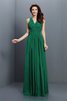 Reißverschluss Ärmellos Prinzessin Chiffon V-Ausschnitt Brautjungfernkleid - 9