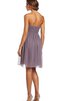 Robe demoiselle d'honneur naturel manche nulle ligne a en chiffon ruché - 2