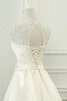 Ärmellos dreiviertel Länge Ärmeln Spitze Duchesse-Linie einfaches Brautkleid mit Pailletten - 3