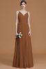 Abito da Damigella A Terra Naturale Principessa in Chiffon A-Line - 10