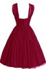 Normale Taille Reißverschluss Chiffon A-Line knielanges Brautjungfernkleid - 2