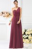 Empire Taille Prinzessin Reißverschluss Bodenlanges Brautjungfernkleid mit Plissierungen - 5