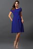 Robe demoiselle d'honneur courte de princesse avec zip en chiffon a-ligne - 25
