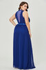 Abito da ballo v-scollo in chiffon splendente a-line con paillette sexy - 7