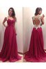 Chiffon A-Line Sweep train Herz-Ausschnitt gerüschtes bezauberndes Abendkleid - 1