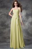 Normale Taille A-Line Chiffon Bodenlanges Anständiges Brautjungfernkleid - 8