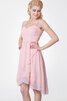 Romántico Vestido de Dama de Honor de Corte-A de Escote Corazón de Alto Bajo - 4