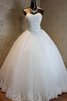 Robe de mariée naturel avec lacets epaule nue avec perle avec sans manches - 1