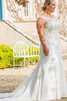 Abito da Sposa con Ricamo in Chiffon a Sala A Terra con Piega Formale - 1