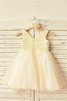 Abito da Cerimonia Bambini con Perla Naturale Principessa Senza Maniche A-Line - 3