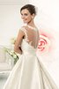 Robe de mariée naturel modeste decoration en fleur au niveau de cou de mode de bal - 2