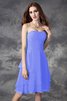 Robe demoiselle d'honneur bref de lotus avec zip a-ligne avec sans manches - 16