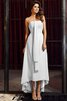 Robe demoiselle d'honneur bref de bustier asymétrique manche nulle avec chiffon - 29